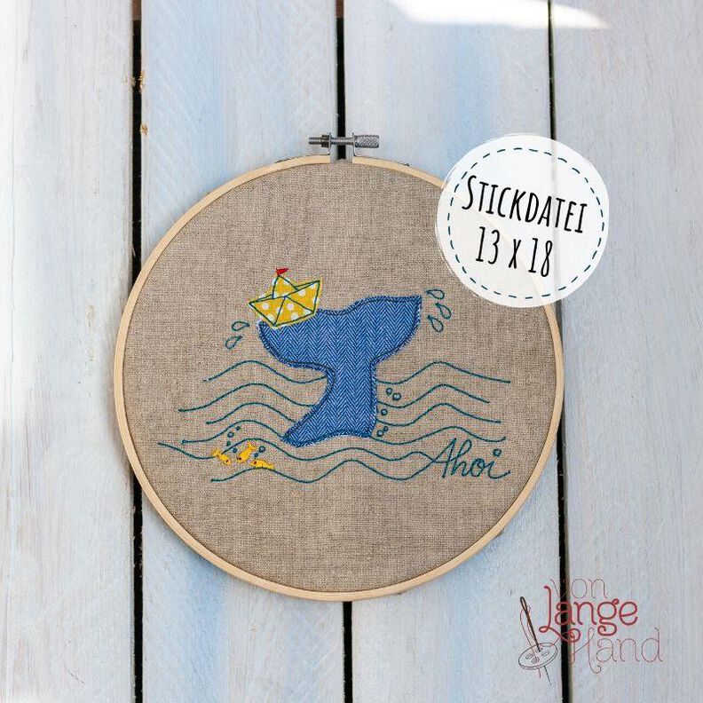 Stickdatei Set "Flossen Fluke" und "Schiff" – DOODLE – 18x13 image number 1