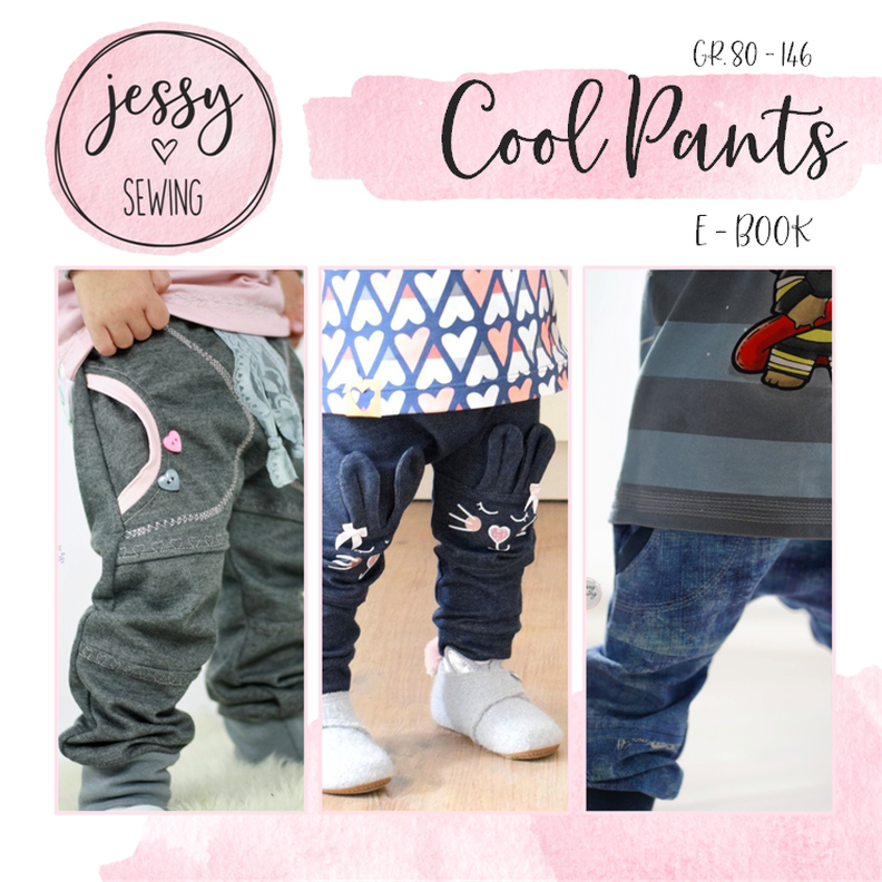 *Cool Pants* Basic Hose mit Knieteilung, Öhrchen & Taschen image number 1