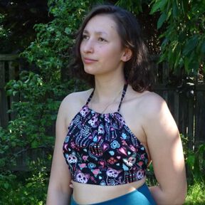 Top zum Binden mit Schnittmuster in Gr. 34 - 42 