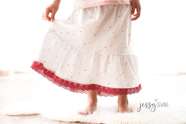 *Girls Boho Skirt* Stufenrock mit Passe Gr. 74-158, Rock image number 8