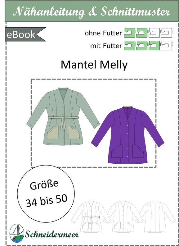 Melly Mantel mit Knopfleiste, Bindeband BU 80-116, A4+A0 image number 2
