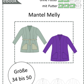 Melly Mantel mit Knopfleiste, Bindeband BU 80-116, A4+A0 Melly Mantel mit Knopfleiste, Bindeband BU 80-116, A4+A0