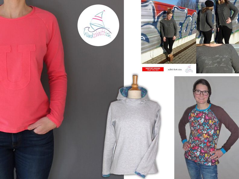 Pulli Ida | Raglan | Kapuze, Schal oder Bündchen image number 3
