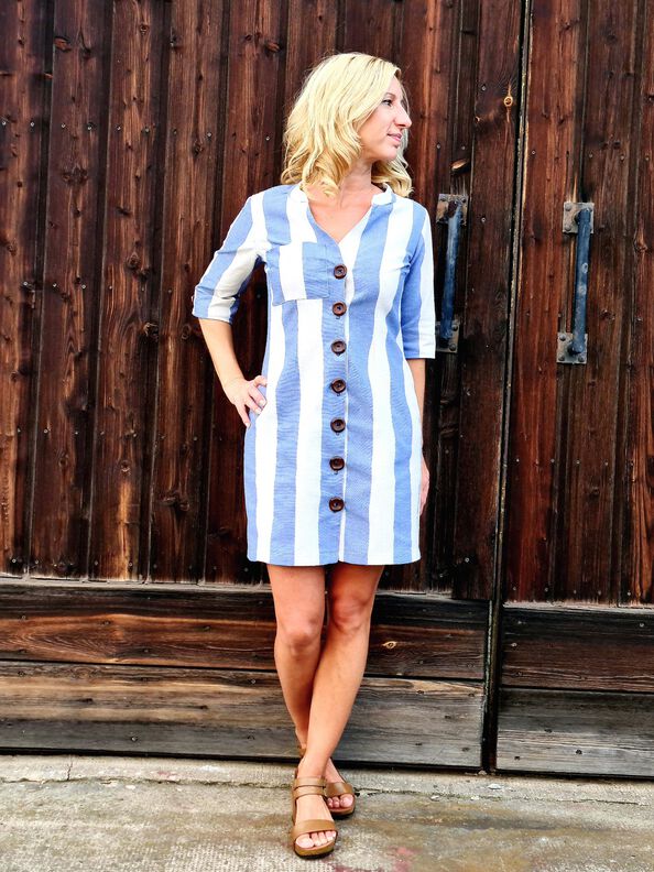 Bluse/Kleid AZORA Gr. 34-54 PDF-Schnitt A4, A0, Anleitung image number 7