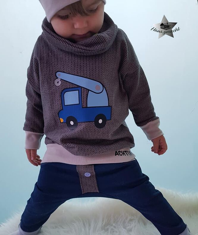 OVERSIZE KINDER HOODIE PULLOVER GR 86-146 image number 3