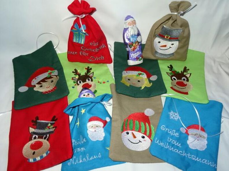 Weihnachtenssäckchen Stickdatei ITH 13x18 image number 3