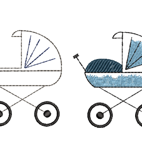 Stickdatei Kinderwagen