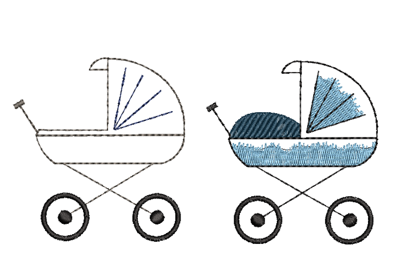 Stickdatei Kinderwagen image number 2