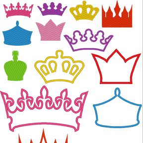 Stickdatei Kronen 3.0 Krone Prinzessin