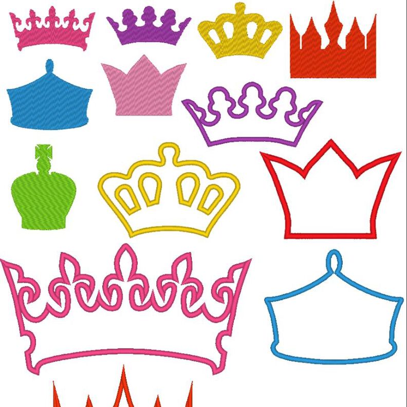Stickdatei Kronen 3.0 Krone Prinzessin image number 1