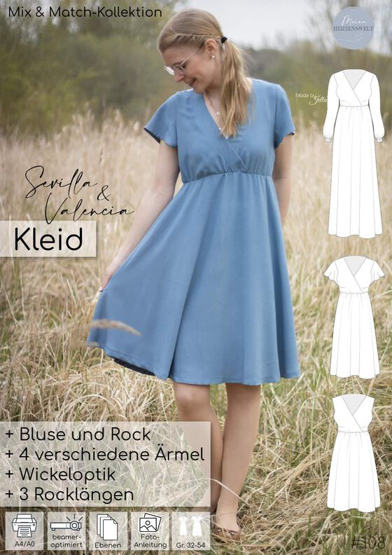 Kleid Damen – eBook Gr. 32-54 – SEVILLA-VALENCIA #108 image number 4