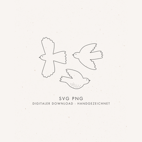 Plotter- und Laserdatei "BIRDS" SVG PNG
