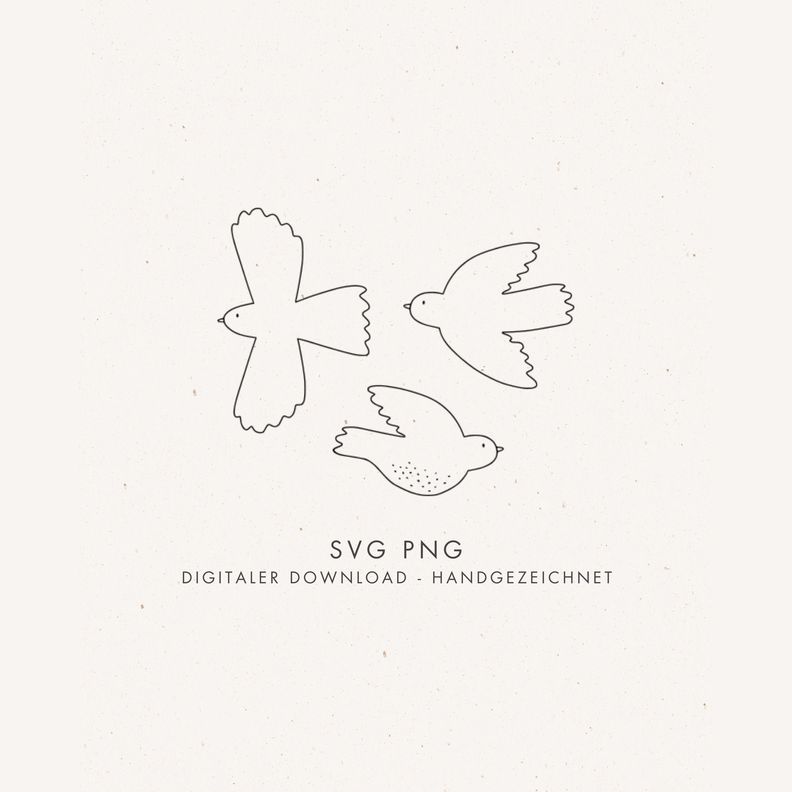 Plotter- und Laserdatei "BIRDS" SVG PNG image number 1