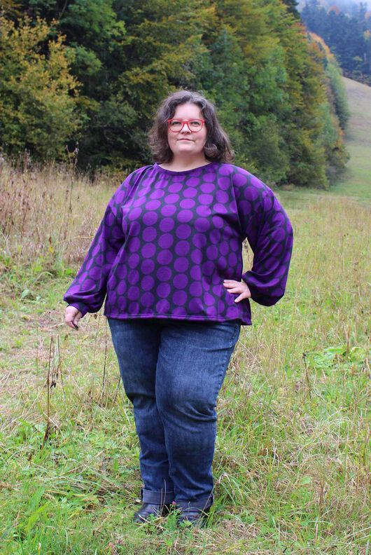 Jersey Bluse (32-56) CASTANHA Damen Shirt Schnittmuster image number 7