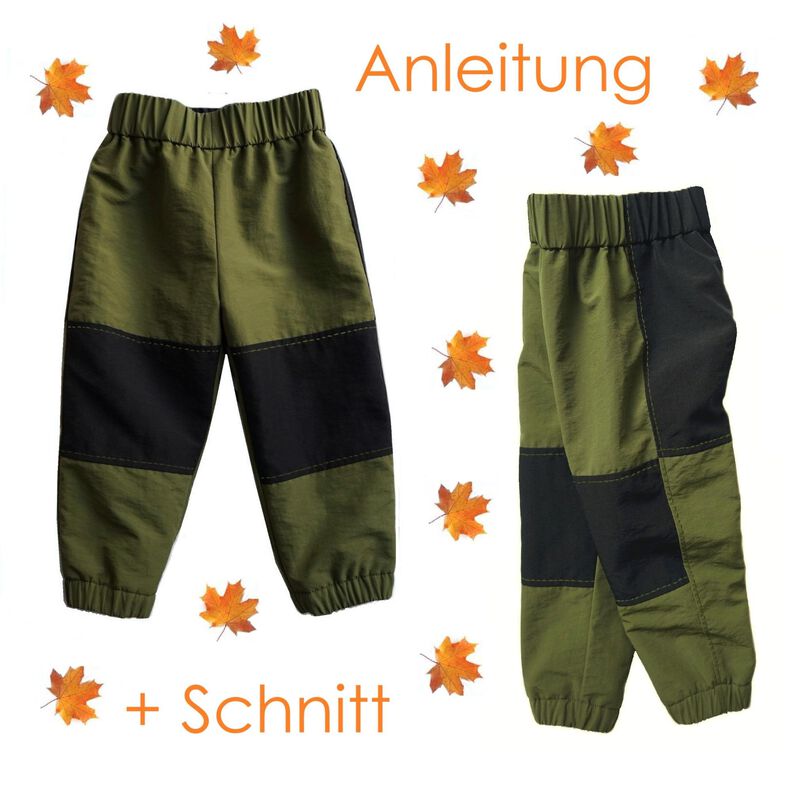 Anleitung und Schnitt Thermohose Bicolor Gr. 80 -140 image number 1
