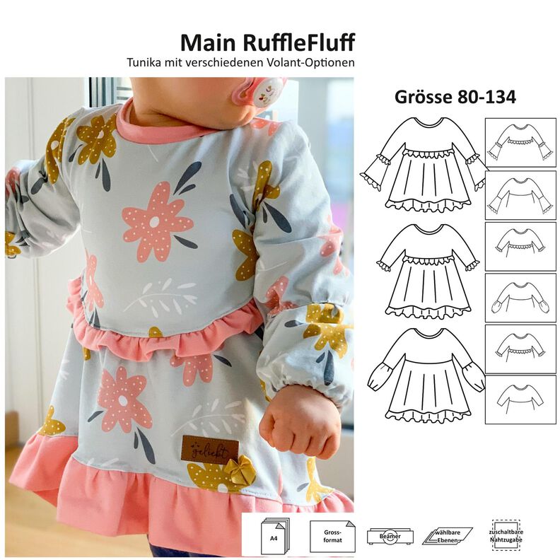 Main RuffleFluff - Kindertunika - 68-134 image number 1
