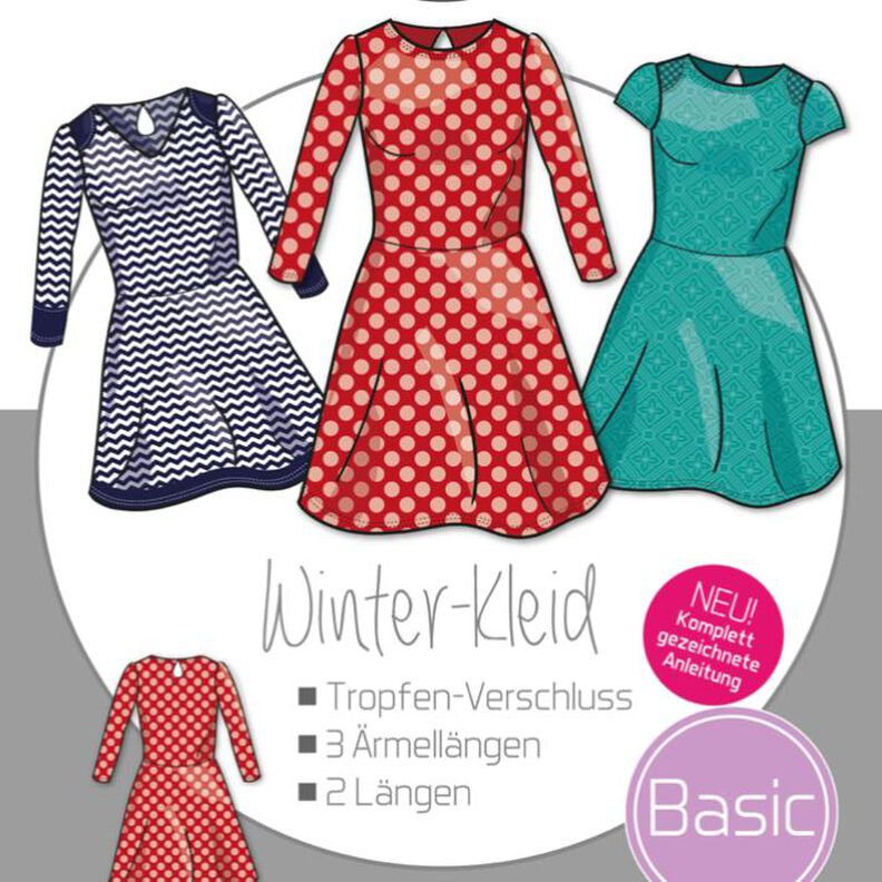 Ebook Basic Winterkleid Damen Gr. 32 - 48 DIN A4 PDF image number 1