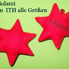 Sterne ITH Stickdatei Kissen Anhänger