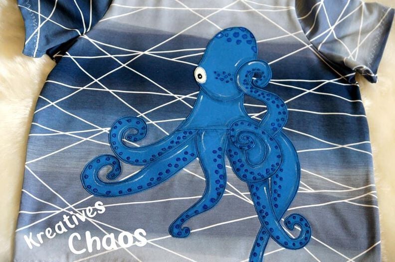 Applikationsvorlage und Nähanleitung Krake Septopus image number 6