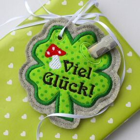 ITH Geschenkanhänger, Glücksbringer für den 10x10cm Rahmen