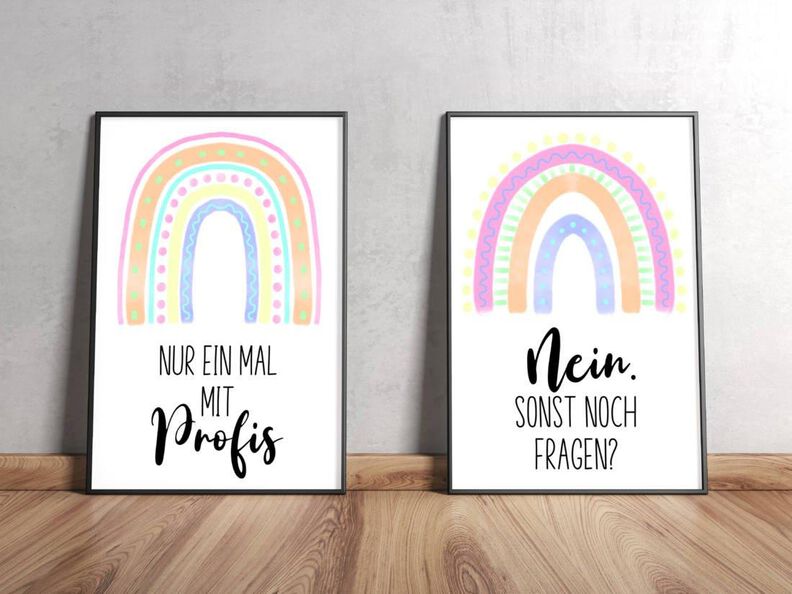 Plotterdateien & Printables Set Sprüche & Regenbögen image number 3