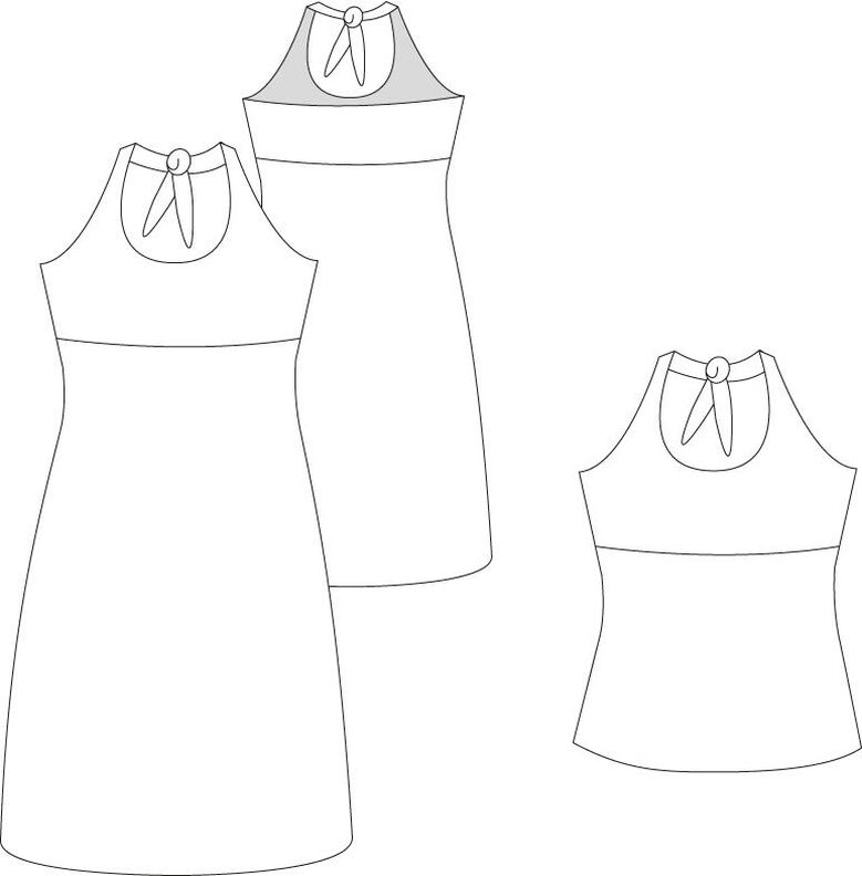 Top Kleid Neckholder Roma Schnittmuster Gr. 34-46 image number 6