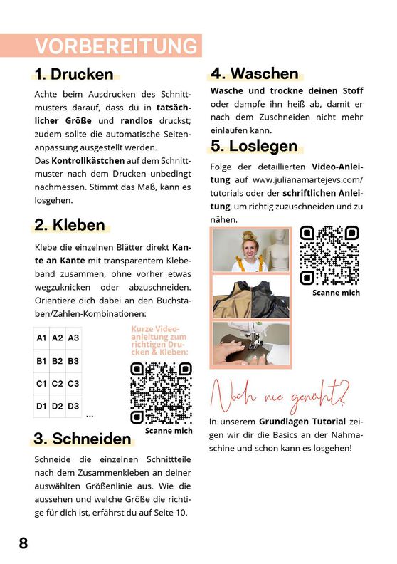 Leinenkleid Schnittmuster Damen XS-XXXL Minikleid image number 8