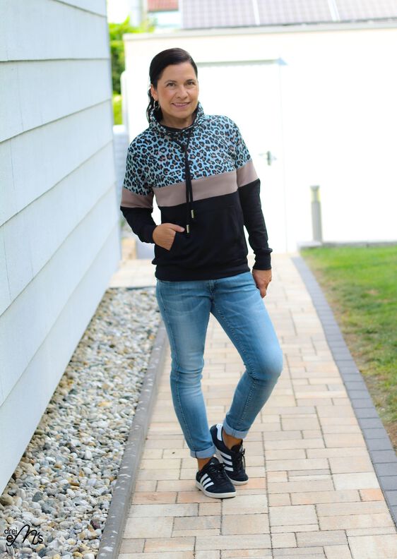 Colorblocking Hoodie ENINGEN Gr. 34-56 Ebook Schnittmuster image number 3