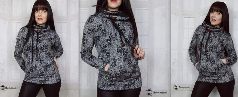 Schnittmuster Hoodie JOLINE XS-XXXL incl. Plotter-Datei image number 4