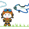 Stickdatei Taschenmotiv Pilot Flugzeug Kissen ITH thumbnail number 4