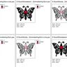 Stickdatei Schmetterling Linie Schnörkel Blumen Silhouette thumbnail number 8