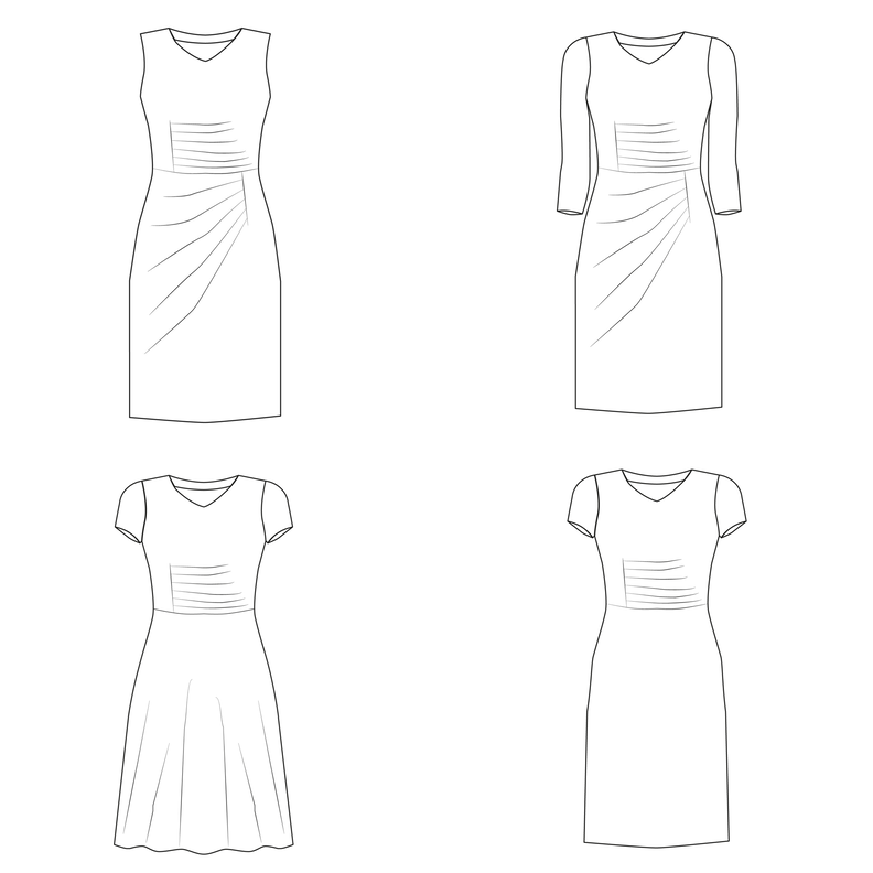 Kleid JOYCE CUP D Gr. 34-54 PDF-Schnitt A4, A0 image number 2