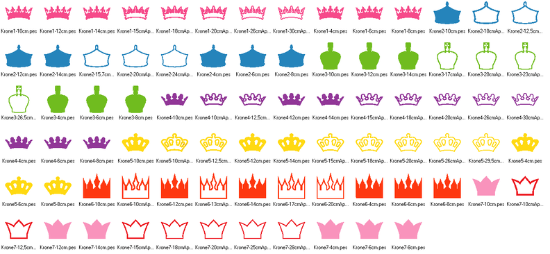 Stickdatei Kronen 3.0 Krone Prinzessin image number 7