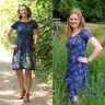 Jersey Kleid geraffter Ausschnitt mit Gummi ELOK ♥Gr.XS-XXL thumbnail number 4