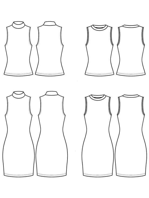 Turtleneck Top/ Kleid Aurora -  Gr. XS-XL image number 7