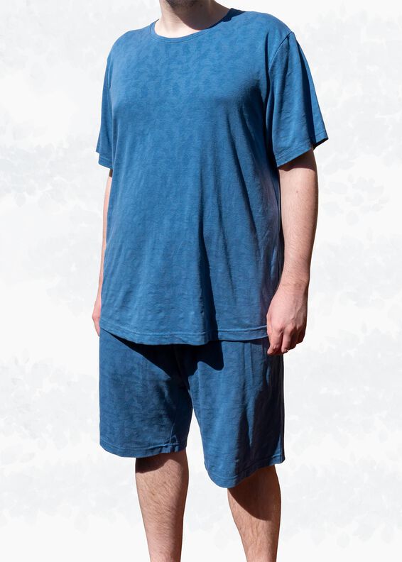 Pyjama Schlafanzug für Herren, Shirt und Hose Gr 44-60 A4+A0 image number 4