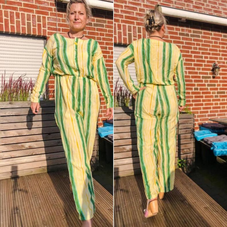 Damen Jumpsuit lange weite Hose RIANG ♥ Gr. 34 - 56 image number 2
