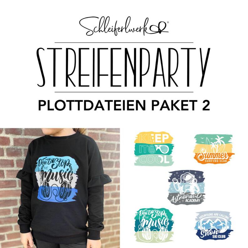 Streifenparty Set 2 | Schleiferlwerk | Plottdateien  image number 1
