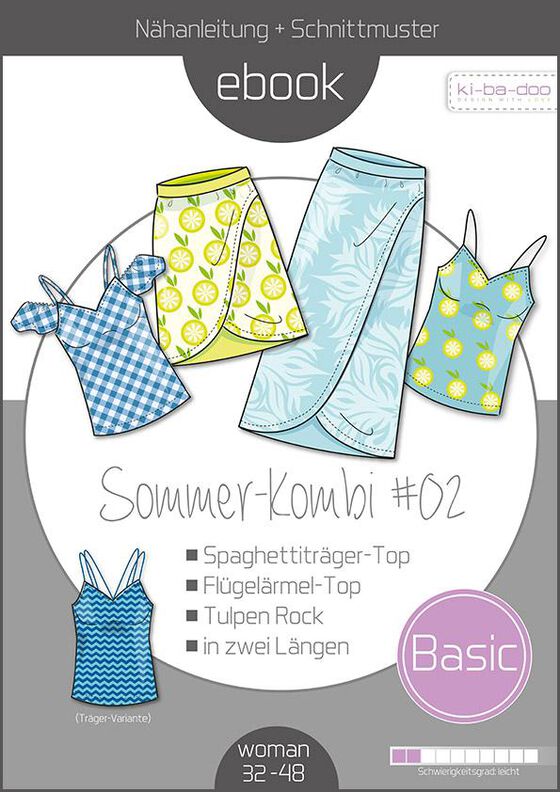 Ebook/Nähanleitung Mix&Match Sommerkombi #02 Damen Gr. 32-48 image number 1