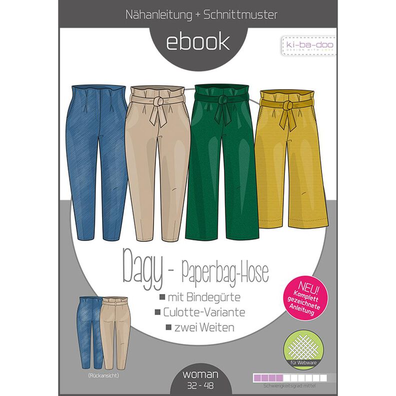 Ebook Paperbag Hose Dagy Damen Gr. 32-48- PDF in DIN A4 image number 1