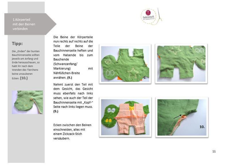 E-Book Dino Frido - Nähanleitung Schnittmuster zwei Größen image number 6