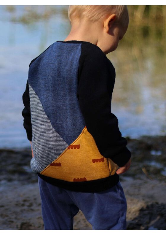 Raglan Sweater Farverig Gr. 56-122, A0, Teilungen image number 8