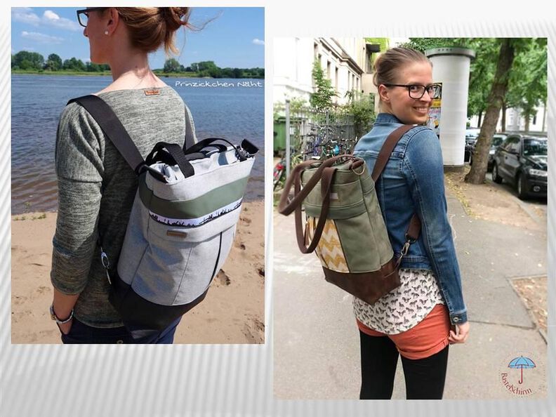 Handtasche, Schultertasche, Rucksack - Mila Uni Bag image number 9