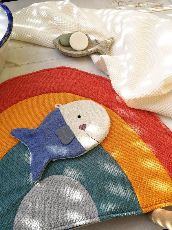 Regenbogen Badematte & Bettvorleger – Nähanleitung image number 3