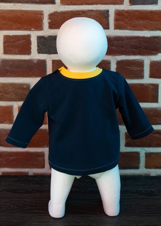 Baby Pullover „Jojo“ Knopfleiste und Bündchen Gr 56-98 A4+A1 image number 10