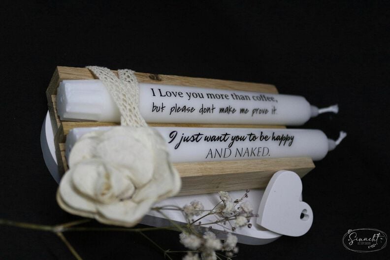  Druckvorlage "FUNNY-LOVE" S/W Kerzen/Anhänger PDF & JPG image number 8