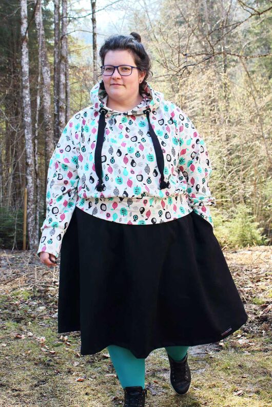 Kurzer Sweater (34-58) SALVIA Damen Schnittmuster Hoodie image number 10