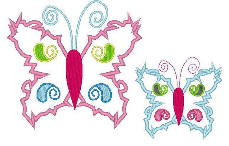Stickdatei Schmetterling mit Zacken image number 4