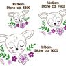 Stickdatei Reh mit Blumen doodle verschiedene Größen thumbnail number 3