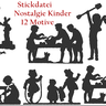 Nostalgie Kinder Silhouette Stickdatei Vol.1 thumbnail number 1